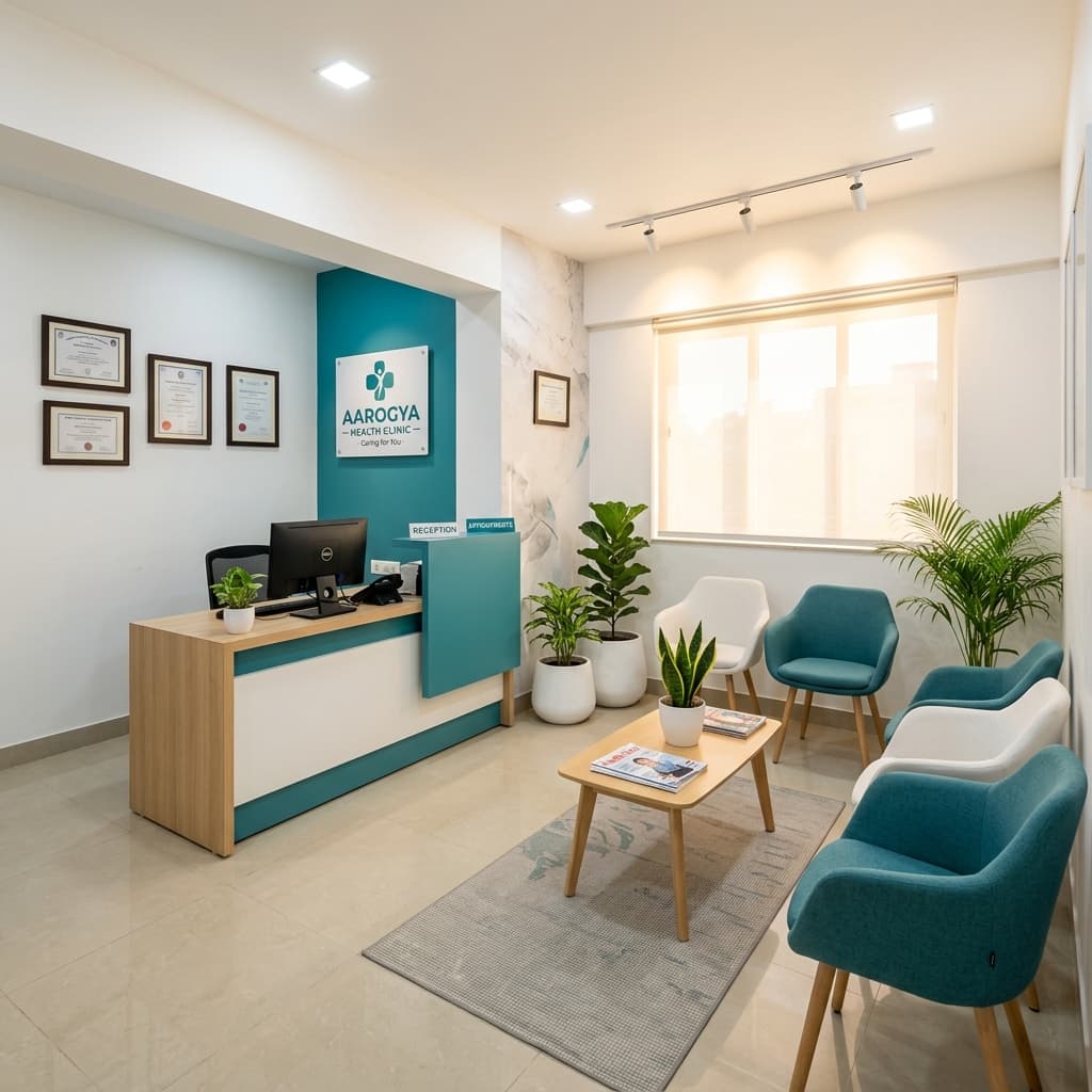 Reception area at Parth's Medical Clinic